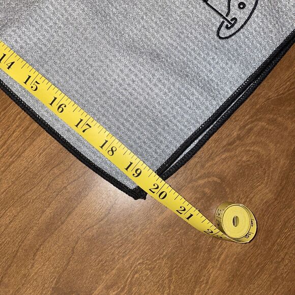 Clothlete Split Golf Bag Towel Ev-ry Logo 15 X 40 Inches Gray Waffle Weave - Picture 3 of 11